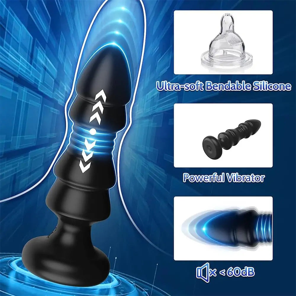 Chirstmas Tree Anal Plug Vibrator With 5 Vibrating & Thrusting Modes Prostate Massager Christams Gift