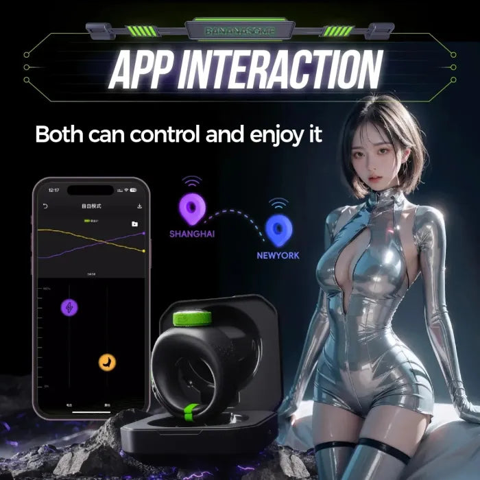 DRAGON S1 App Control 10 Vibration & 6 Electric Shock Electro-Stim & Vibrating Cock Ring