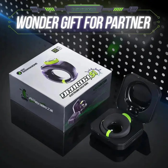 DRAGON S1 App Control 10 Vibration & 6 Electric Shock Electro-Stim & Vibrating Cock Ring