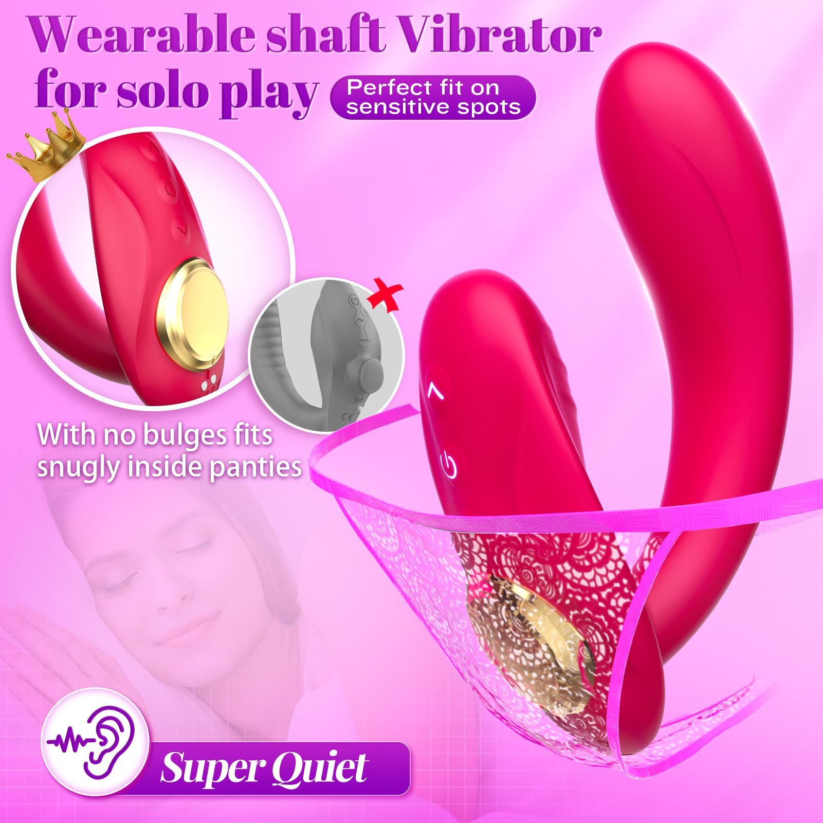 Double Ended Anal Dildo Detachable Wearable G-Spot Vibrator Strapless Strap on Dildo Sex Toys