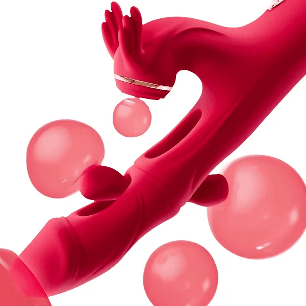 Double Tongue Licking & Vibrating Dildo - 7 Flapping Modes & 10 Vibrations for G-Spot & Clitoral Stimulation