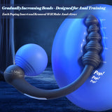 Dual-Ended Vibrating With 10 Vibration Modes Prostate Massager Anal Beads Anal Toy Sex Toy