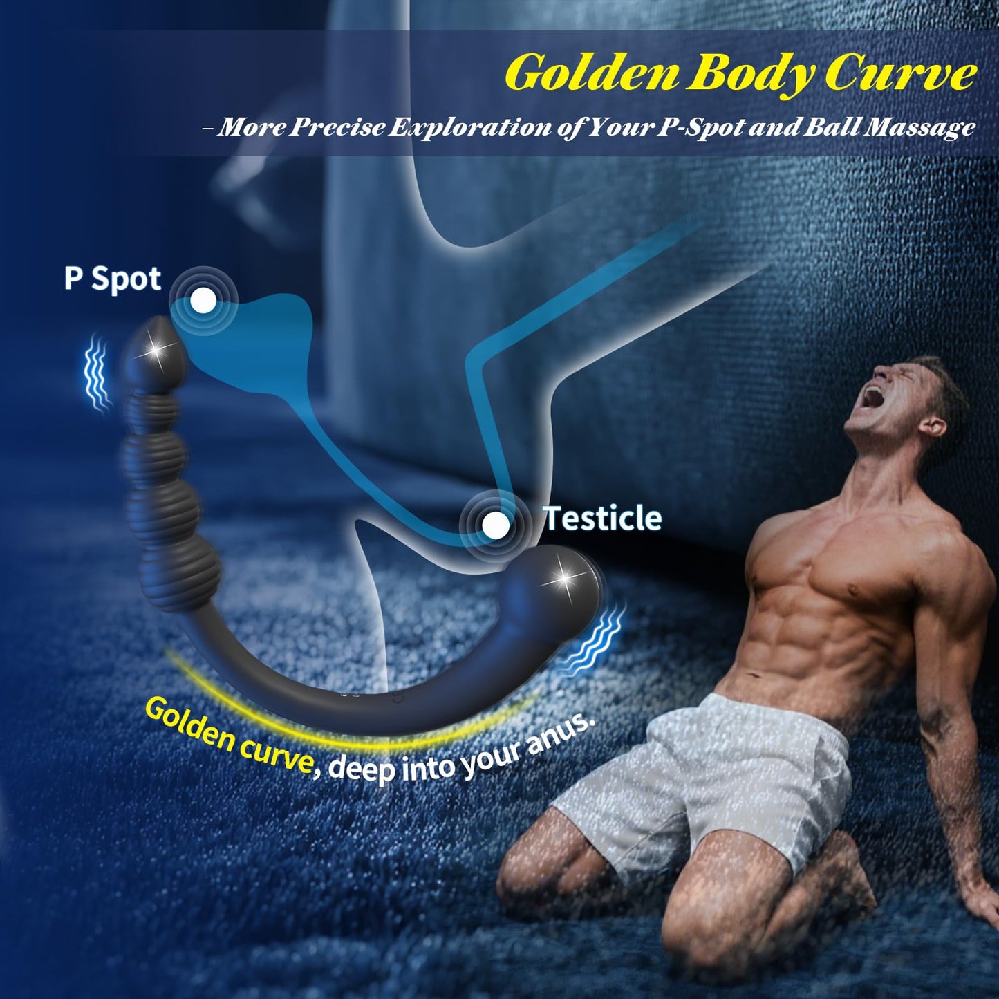 Dual-Ended Vibrating With 10 Vibration Modes Prostate Massager Anal Beads Anal Toy Sex Toy