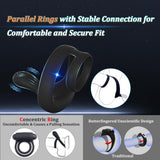 Dual Motors 9 Vibrations Remote Control Male Couple Sex Toy Cock Rings Vibrators for Men
