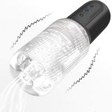 Dual Vibrating Eggs 5 Sucking 10 Vibrating Deep Throat Masturbator