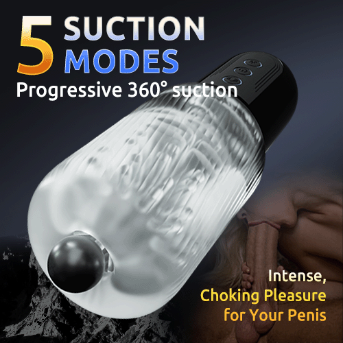 Dual Vibrating Eggs 5 Sucking 10 Vibrating Deep Throat Masturbator