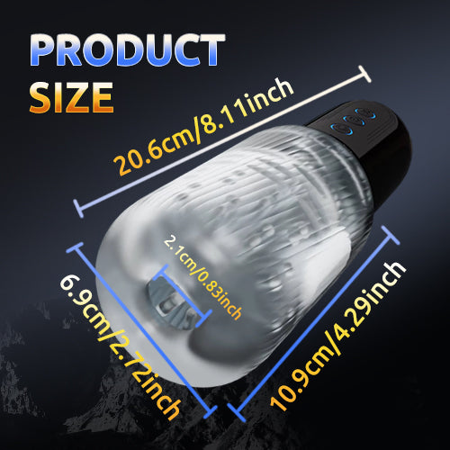 Dual Vibrating Eggs 5 Sucking 10 Vibrating Deep Throat Masturbator