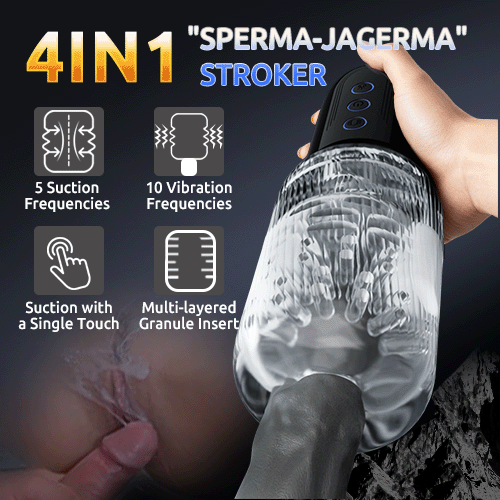 Dual Vibrating Eggs 5 Sucking 10 Vibrating Deep Throat Masturbator