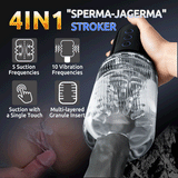 Dual Vibrating Eggs 5 Sucking 10 Vibrating Deep Throat Masturbator