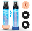 Electric Penis Pump Sex Toys for Men, Male Sex Toys with 5 Suction Modes, Waterproof Automatic Male Masturbator with Mini Pocket Pussy Penis Ring, Adult Toys Electric Penis Enlarge Vacuum Pump