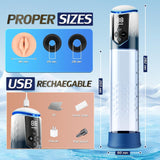 Electric Penis Pump Sex Toys for Men, Male Sex Toys with 5 Suction Modes, Waterproof Automatic Male Masturbator with Mini Pocket Pussy Penis Ring, Adult Toys Electric Penis Enlarge Vacuum Pump