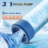 Electric Penis Pump Sex Toys for Men, Male Sex Toys with 5 Suction Modes, Waterproof Automatic Male Masturbator with Mini Pocket Pussy Penis Ring, Adult Toys Electric Penis Enlarge Vacuum Pump