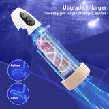 Electric Penis Vacuum Enlargement Pump with 4 Manual Training and 3 Auto Suction Modes Automatic Male Masturbator with Pocket Pussy