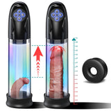 Flash Lights Penis Vacuum Pump With 5 Suction Modes Male Masturbator Penis Enlargement Pump