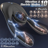 Electric Shock Cock Ring Vibrating Testicular Stimulation Penis Ring Penis Vibrator For Couple