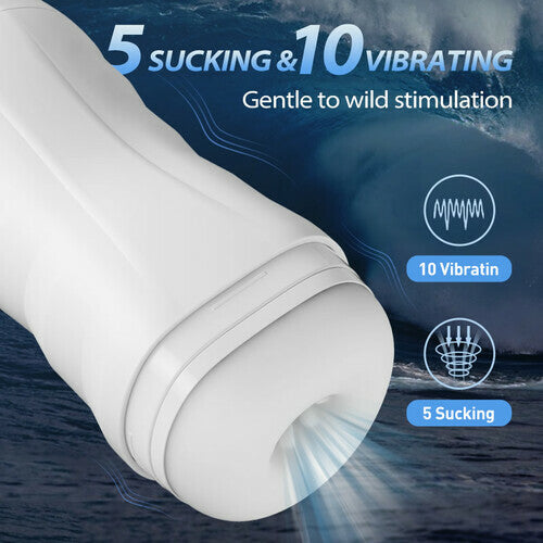 Eternal 5 Sucking 10 Vibrating Male Masturbators Blowjob Sex Toys