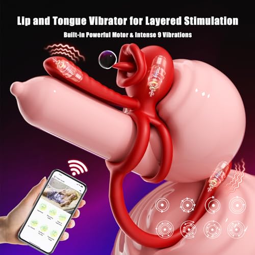 Ethan-Multi-speed Dual Stimulation Ring Set For Couple 10-mode Remote-controlled Penile Sleeve & Clitoral Vibrator