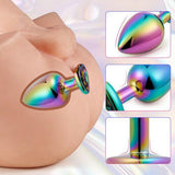 Felton Luxury Laser Color Diamond Base Anal Plug 3 Pcs Set