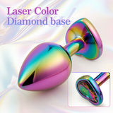 Felton Luxury Laser Color Diamond Base Anal Plug 3 Pcs Set