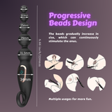 Abgestufter Design-Vibrations-Analperlen-Buttplug mit 7 Vibrationsmodi 