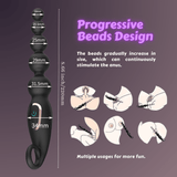 Graduated Design Vibrating Anal Beads Butt Plug With 7 Vibration Modes