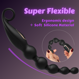Graduated Design Vibrating Anal Beads Butt Plug With 7 Vibration Modes