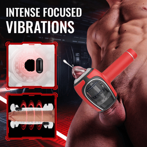 Hardy Pro Handheld Automatic 6 Frequency Thrusting Vibration Male Masturbator