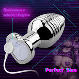 Heart Light Up  APP Control Anal Plug 9 Vibration Modes Stainless Steel Anal Vibrator