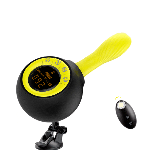 High End Macaron Color Automatic Heated Thrust Vibrator Dildo with Base for Women Remote Control