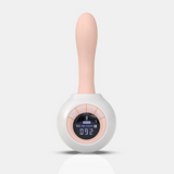 High End Macaron Color Automatic Heated Thrust Vibrator Dildo with Base for Women Remote Control