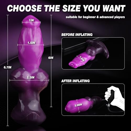 Inflatable Butt Plug Knot Large Buttplug, Huge Anal Inflatable Dildo Silicone Wearable Butt Plug