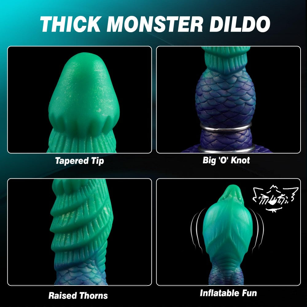 Inflatable Dildo Monster Anal Dildo Fantasy Alien Dildos Dragon Monster Sex Toy with Adjustable Thickness