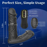 Inflatable Prostate Massager 10 Vibration Modes, Heating & Remote-Controlled Expansion Anal Plug