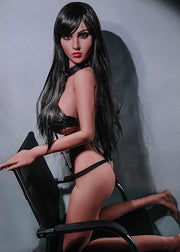 Jamie Curvy Sex Doll – Tan BBW Love Doll Brown Eyes With Long Light Blonde Hair And Long Brown Hair