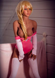 Jennifer Gymnast Sex Doll  61.8IN 61.7LB Wheat-colored Skin With Long Blonde Curly Hair Masturbator