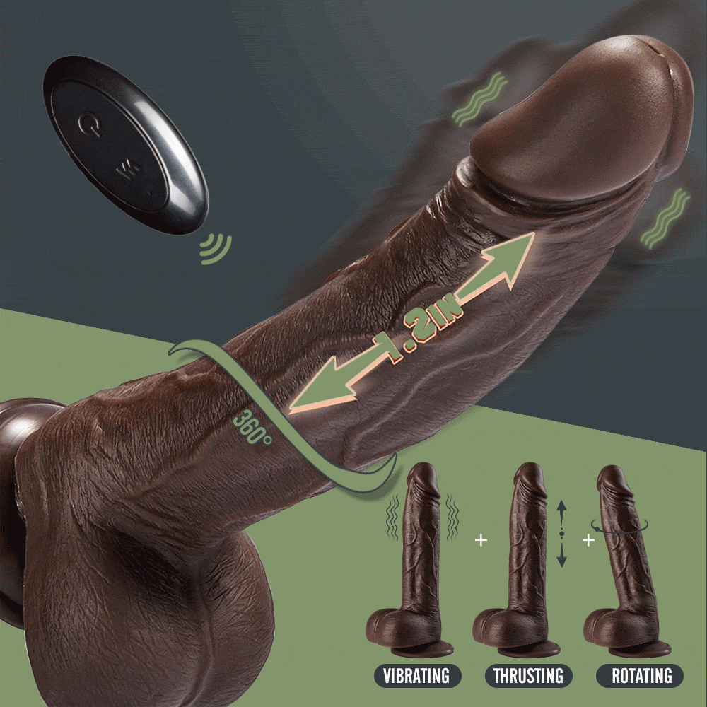Wireless Remote Control 5 Thrusting 10 Vibrating Rotating Dildo BBC propinkup Wireless Remote Control 5 Thrusting 10 Vibrating Rotating Dildo BBC propinkup