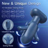 Karrot Butt Plug 10 Tapping 10 Vibrating Pointed Design Anal Toy with Remote Control