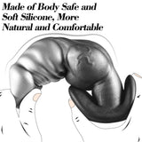 Knotted Anal Plug for Comfortable Long-Term Wear Silicone Butt Plug Dilator with Curved Base