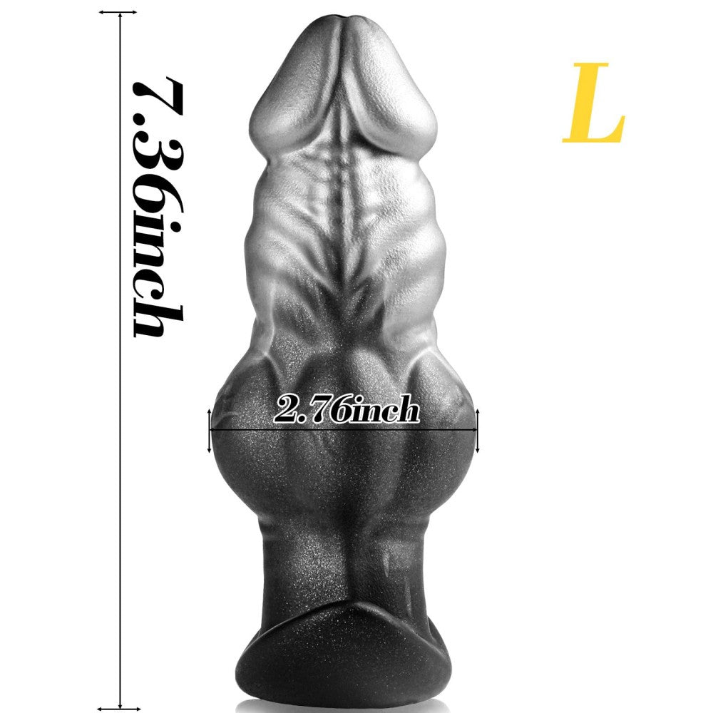 Knotted Anal Plug for Comfortable Long-Term Wear Silicone Butt Plug Dilator with Curved Base