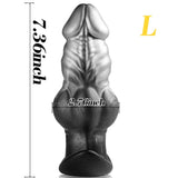 Knotted Anal Plug for Comfortable Long-Term Wear Silicone Butt Plug Dilator with Curved Base