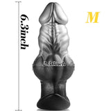 Knotted Anal Plug for Comfortable Long-Term Wear Silicone Butt Plug Dilator with Curved Base