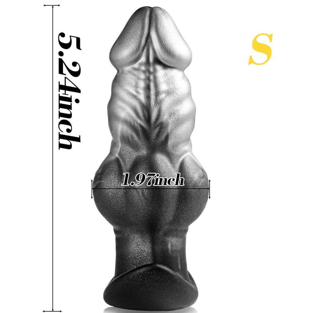 Knotted Anal Plug for Comfortable Long-Term Wear Silicone Butt Plug Dilator with Curved Base