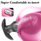 Knotted Anal Plug for Comfortable Long-Term Wear Silicone Butt Plug Dilator with Curved Base