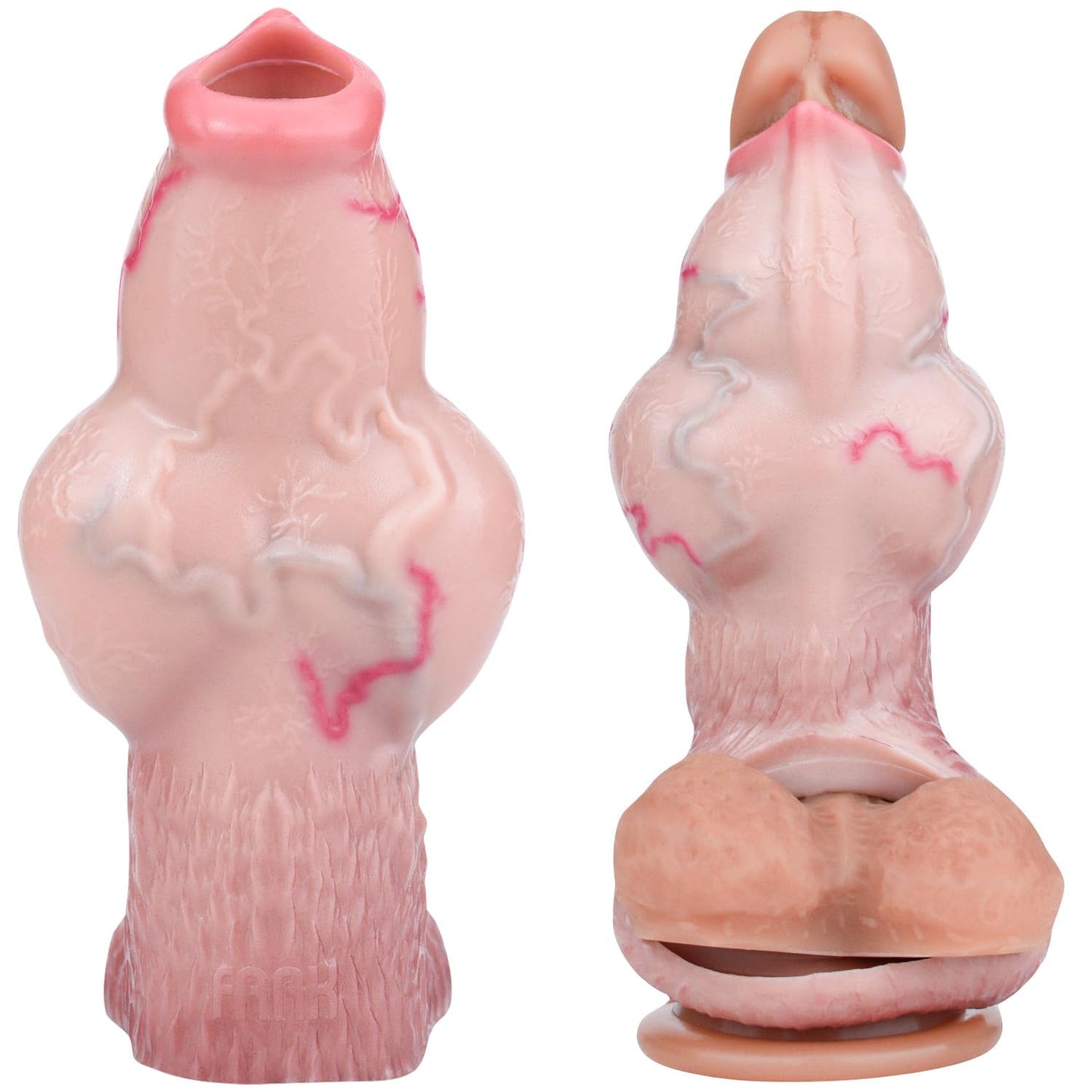 Knotted Silicone Extender Sheath Dog Knot Male Enlarge Penis Sleeve Cock Ring Adult Sex Toy for Men Couples