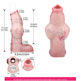 Knotted Silicone Extender Sheath Dog Knot Male Enlarge Penis Sleeve Cock Ring Adult Sex Toy for Men Couples