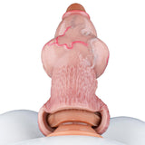 Knotted Silicone Extender Sheath Dog Knot Male Enlarge Penis Sleeve Cock Ring Adult Sex Toy for Men Couples