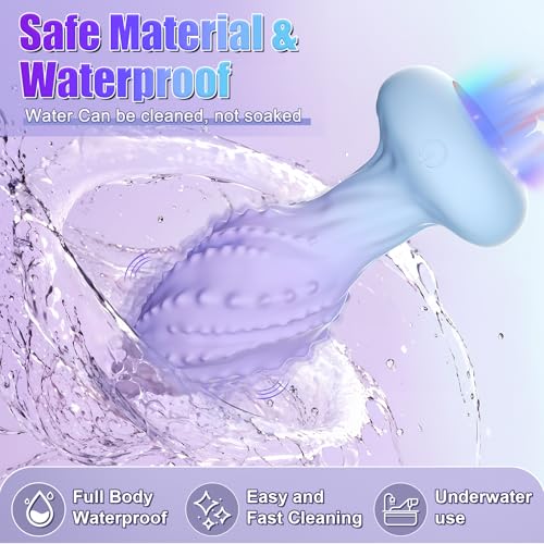 Light UP & 10 Vibrating Modes Anal Plug 360° Rotation Vibrating Butt Plug Anal Sex Toys