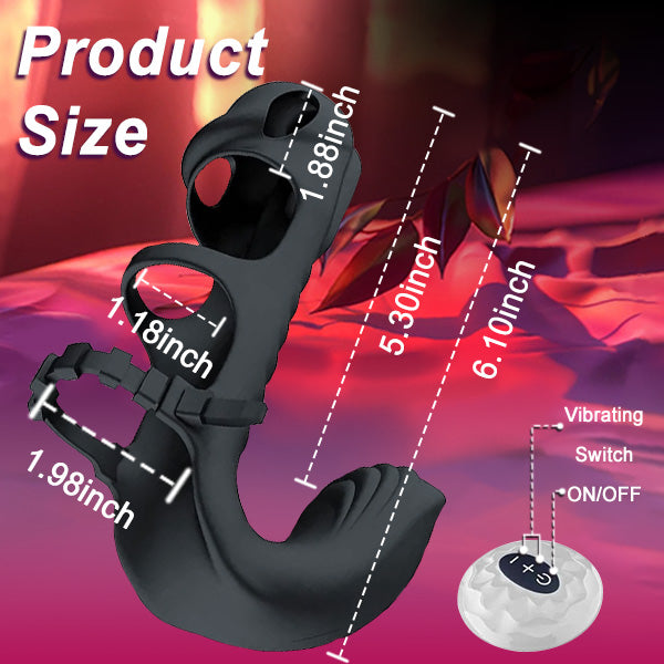Lucifer Dual Motor 7 Vibrating Penis Sleeve and Vibrator 2-in-1 Penis propinkup Lucifer Dual Motor 7 Vibrating Penis Sleeve and Vibrator 2-in-1 Penis propinkup