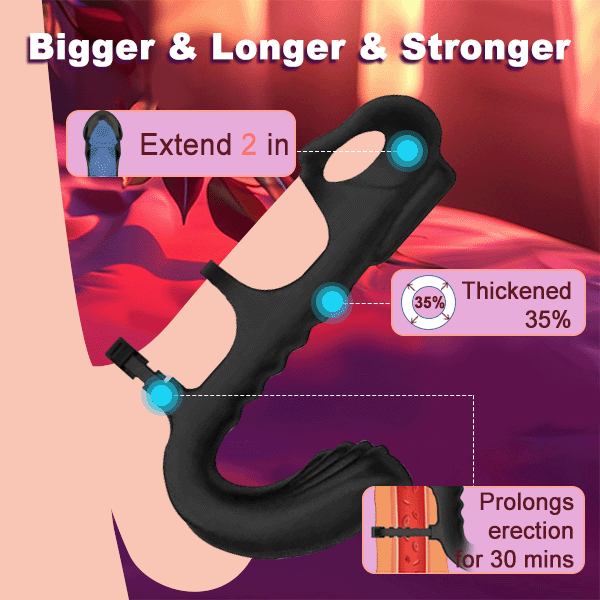 Lucifer Dual Motor 7 Vibrating Penis Sleeve and Vibrator 2-in-1 Penis propinkup Lucifer Dual Motor 7 Vibrating Penis Sleeve and Vibrator 2-in-1 Penis propinkup