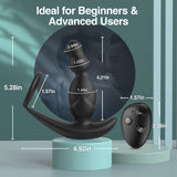 Luse APP Control 3-speed Rotation And 10-frequency Vibration Anal Toy With Cock Ring Prostate Massager